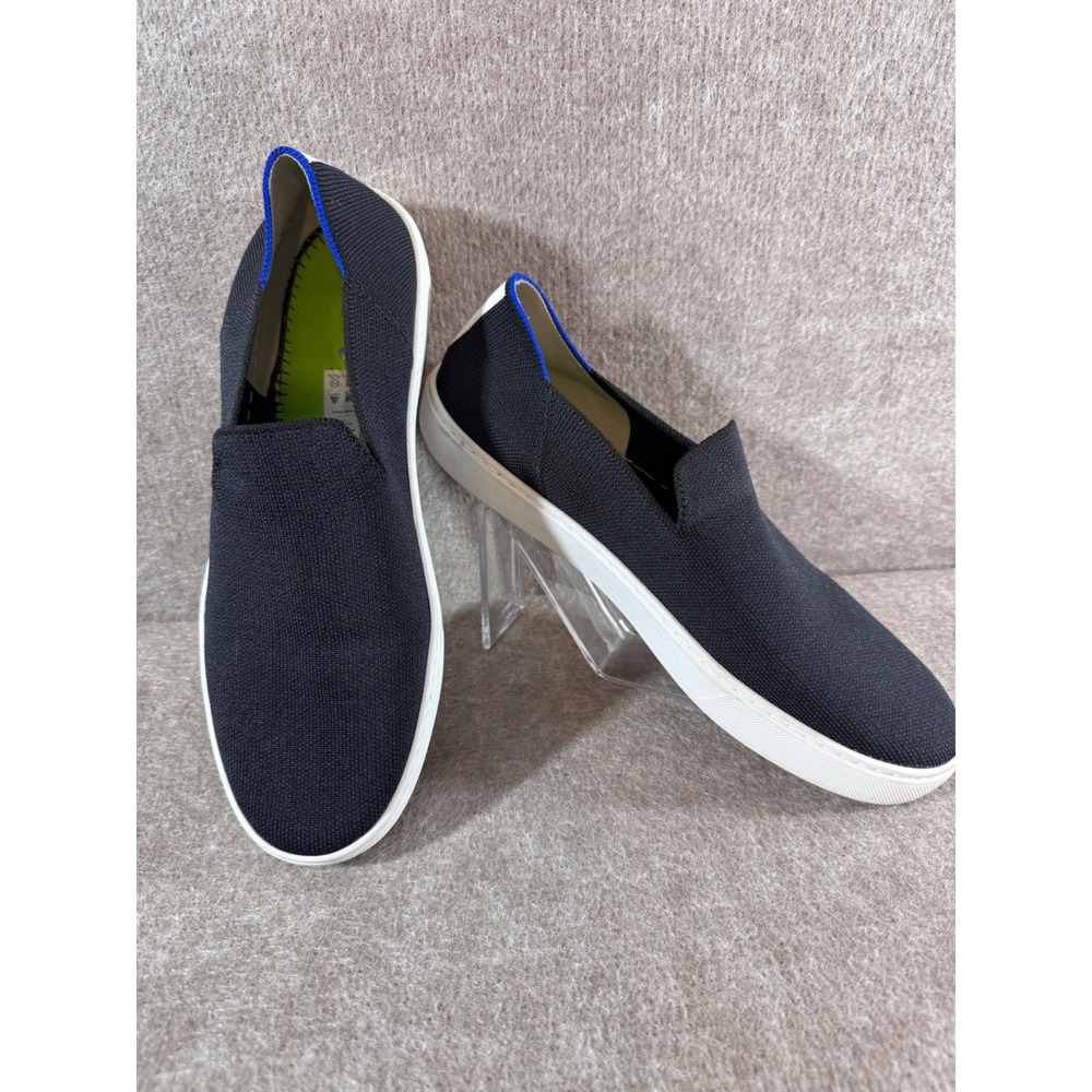 Rothy's The Sneaker Slip On Womens 10.5 Black Knit Comfort Casual Sustainable